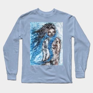 Collagraph Print Long Sleeve T-Shirt